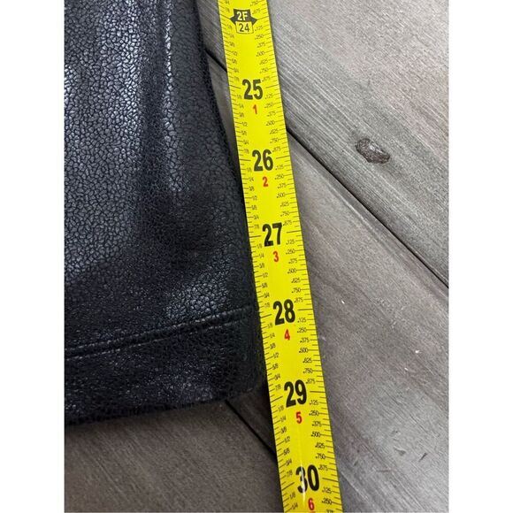 Hale Bob Ultra Suede Black Faux Leather Stretch Legging Size Medium - Picture 14 of 14